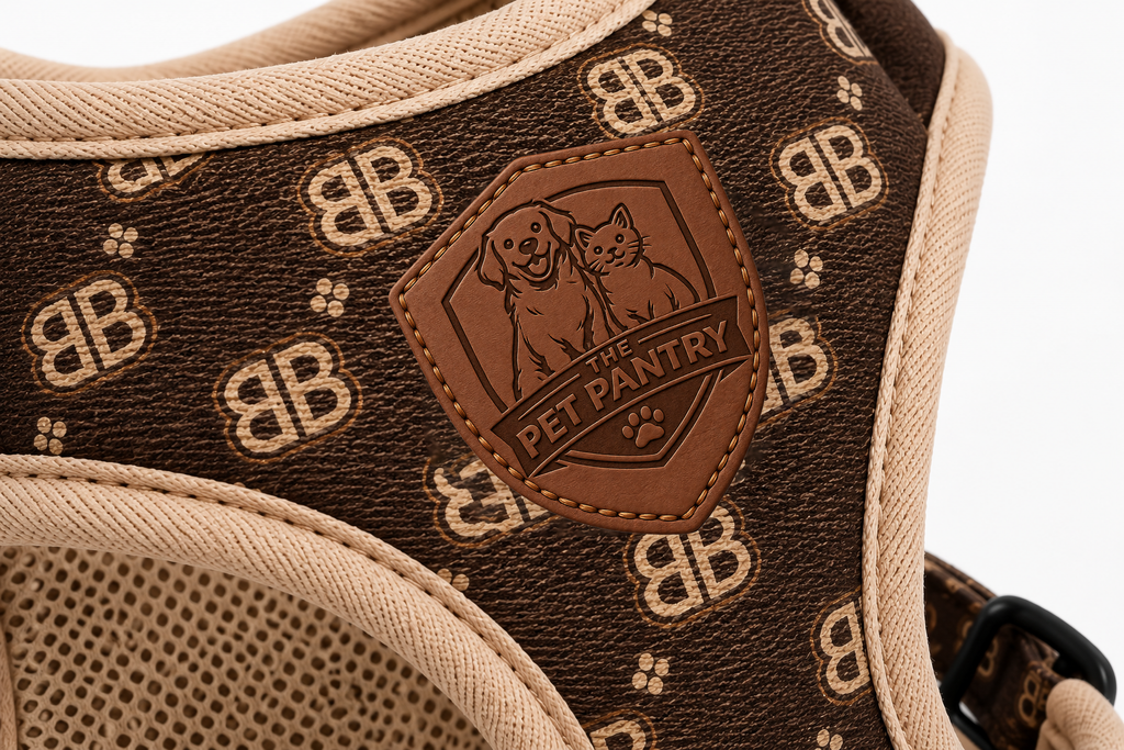 Luxury Monogram No-Pull Dog Harness Vest for Small & Medium Pets