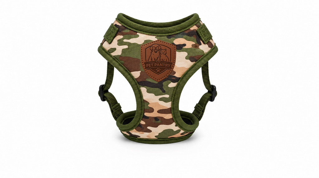 Military Camouflage No-Pull Dog Harness Vest for Small & Medium Pets