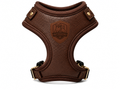 Luxury Genuine Leather No-Pull Dog Harness Vest for Small & Medium Pets