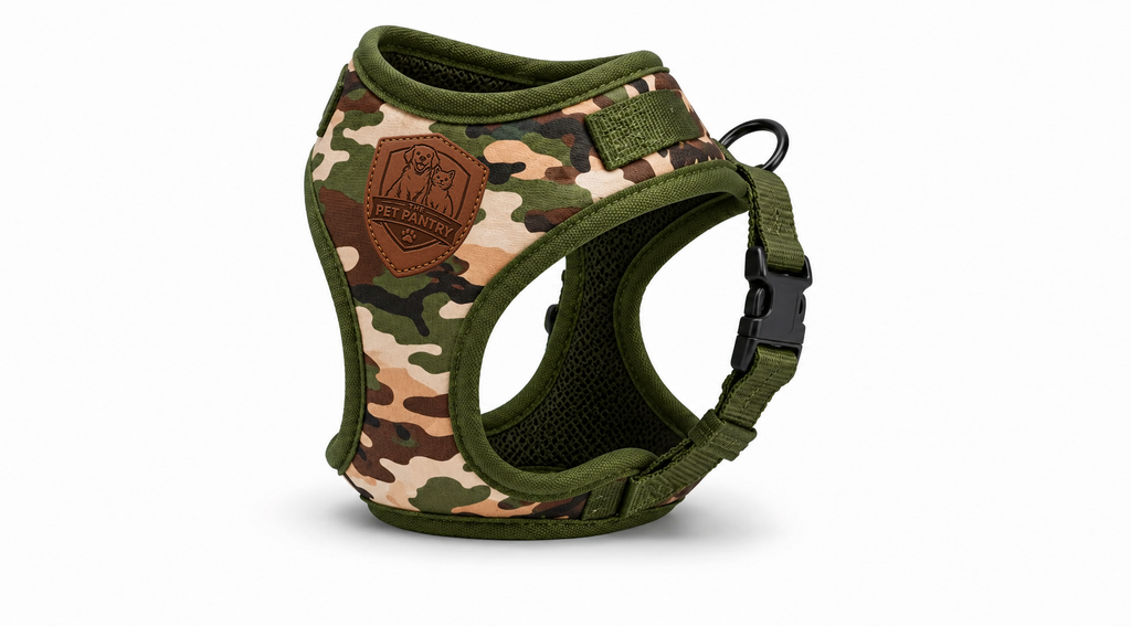 Military Camouflage No-Pull Dog Harness Vest for Small & Medium Pets