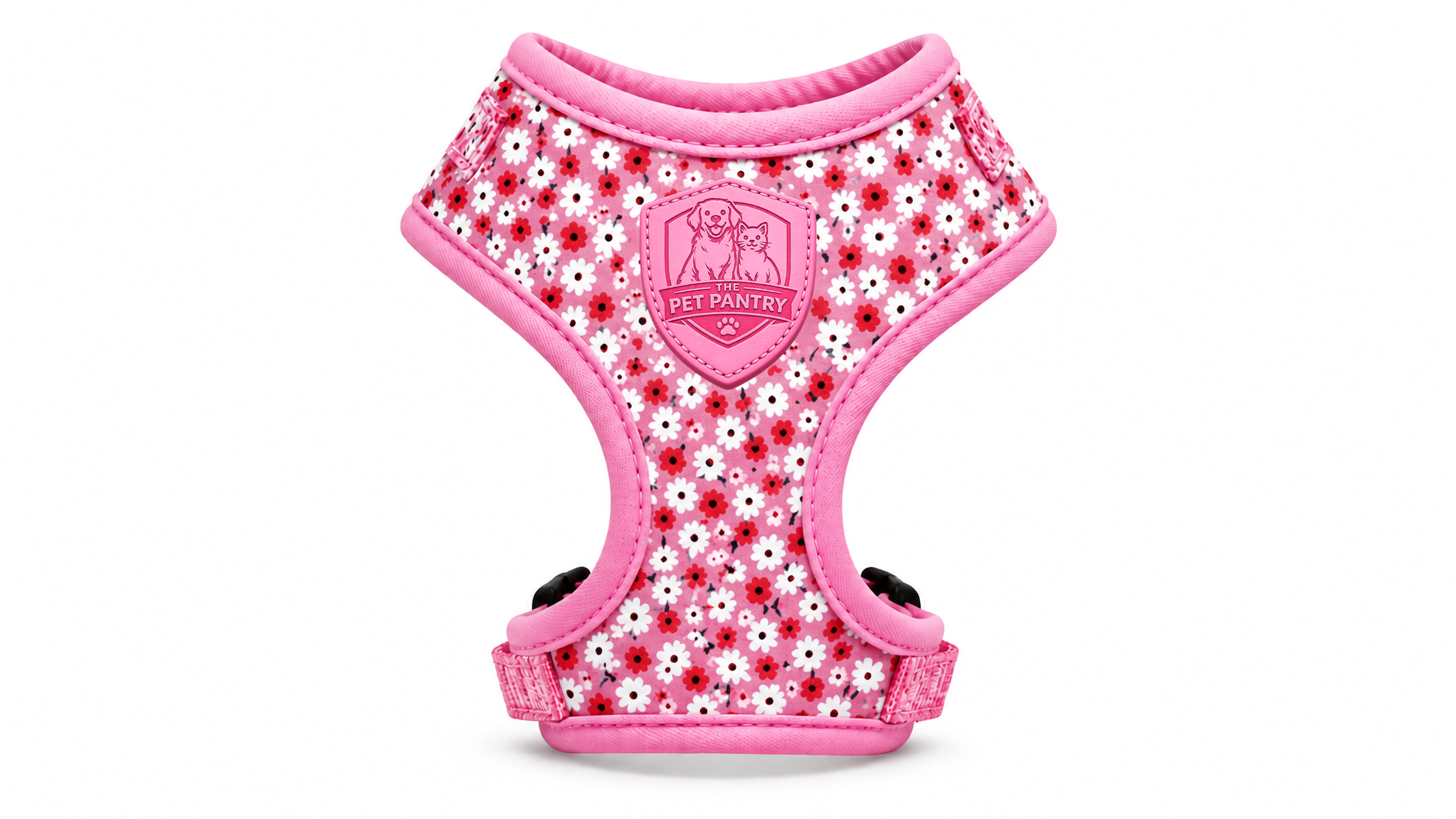 Pink Daisy Floral No-Pull Dog Harness Vest for Small & Medium Pets