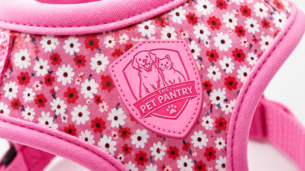 Pink Daisy Floral No-Pull Dog Harness Vest for Small & Medium Pets