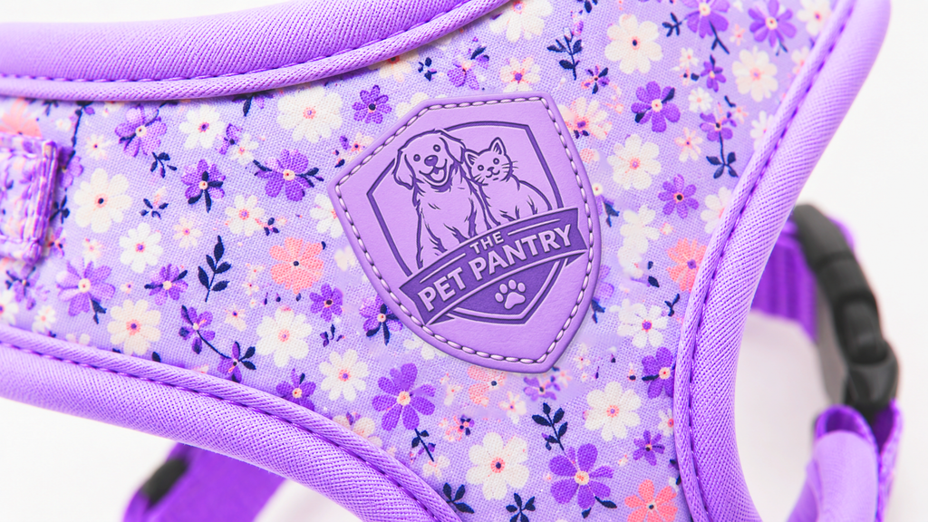 Lavender Floral Adjustable Dog Harness Vest for Small & Medium Pets